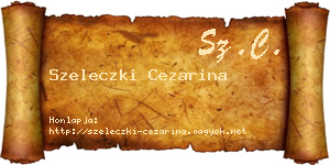 Szeleczki Cezarina névjegykártya
